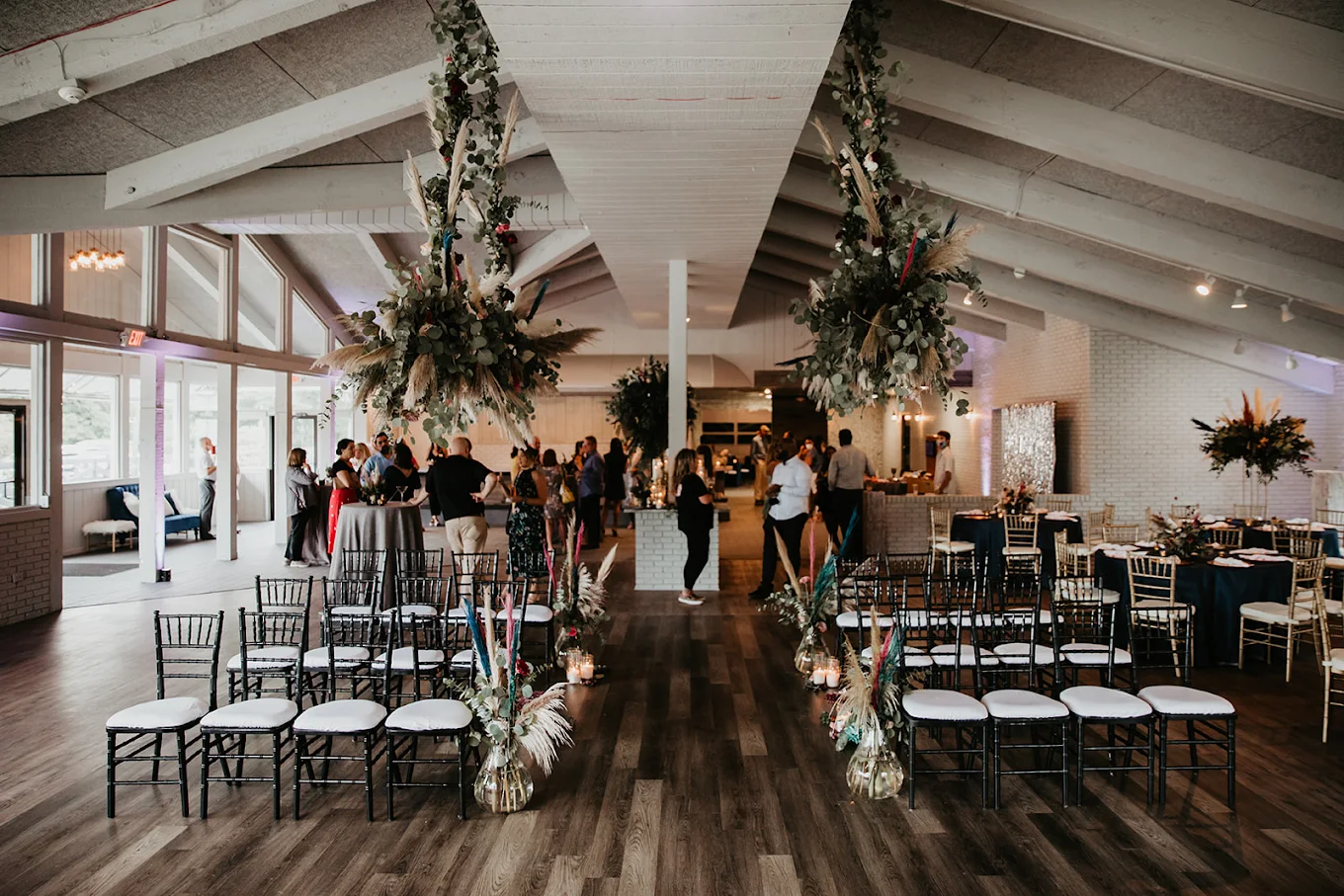 An intimate wedding reception with candlelight at The Little Cottage