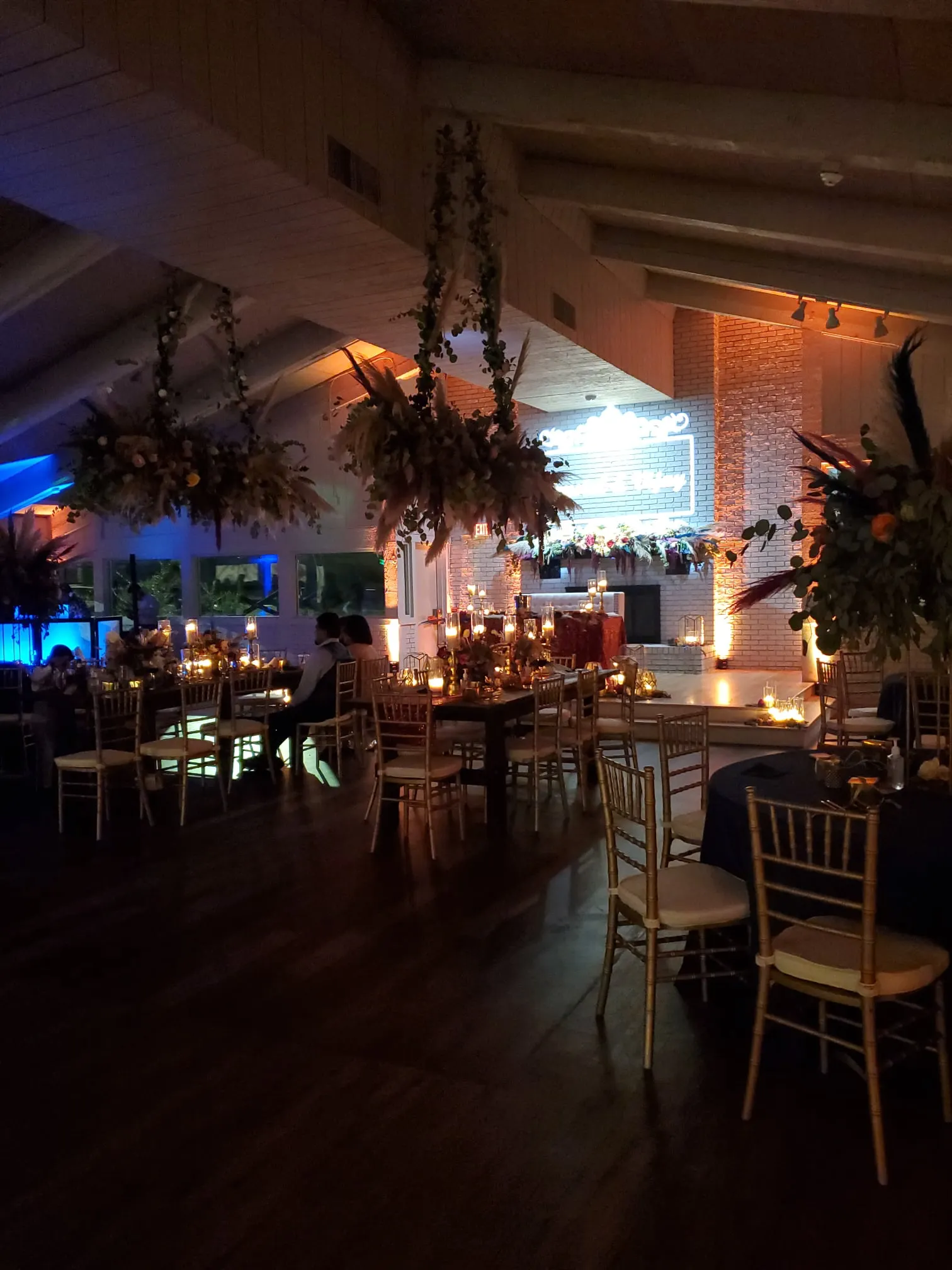 A rehearsal dinner table setting at The Little Cottage in Smyrna, GA