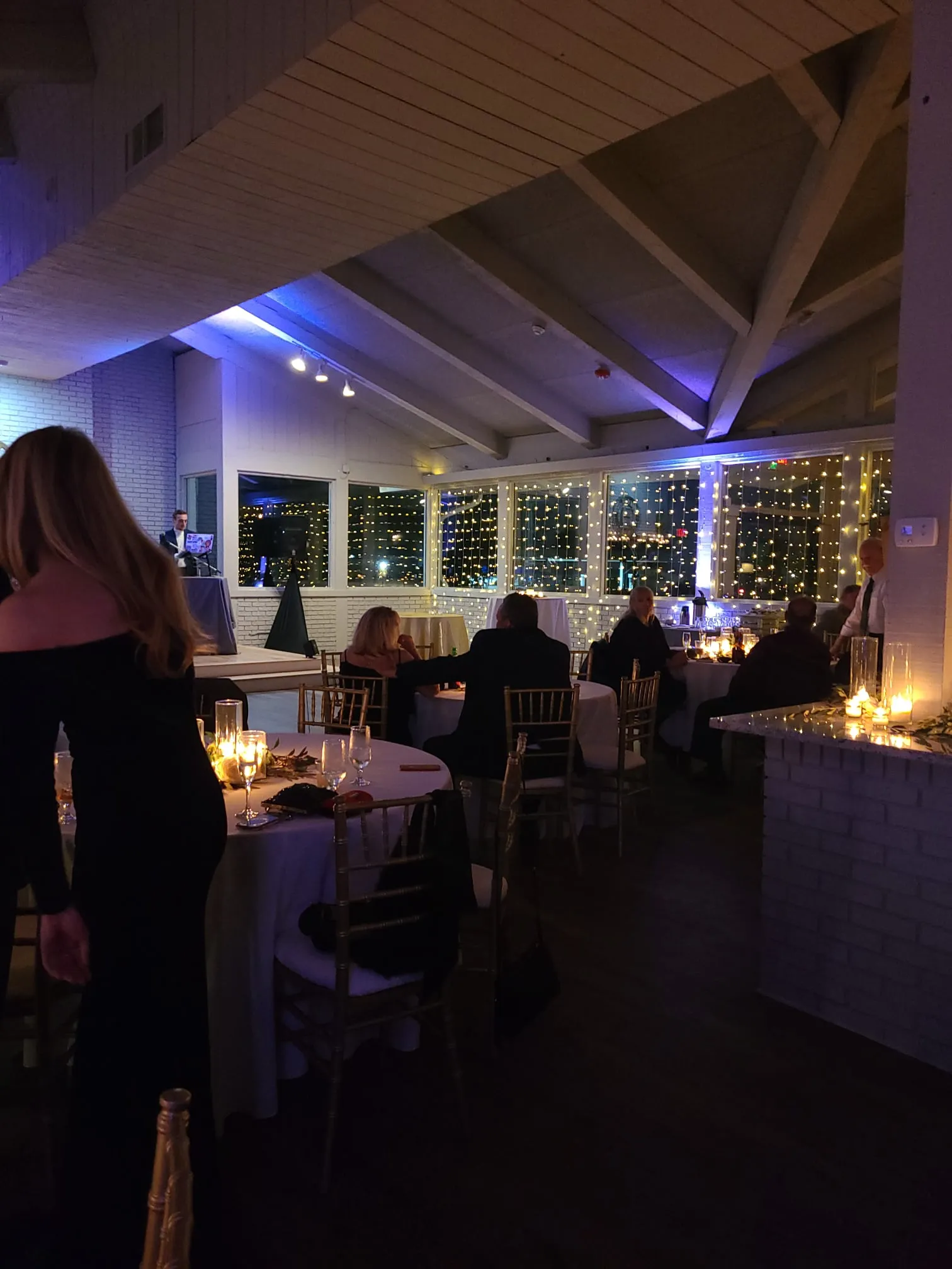 Rehearsal dinner decor and place settings at The Little Cottage