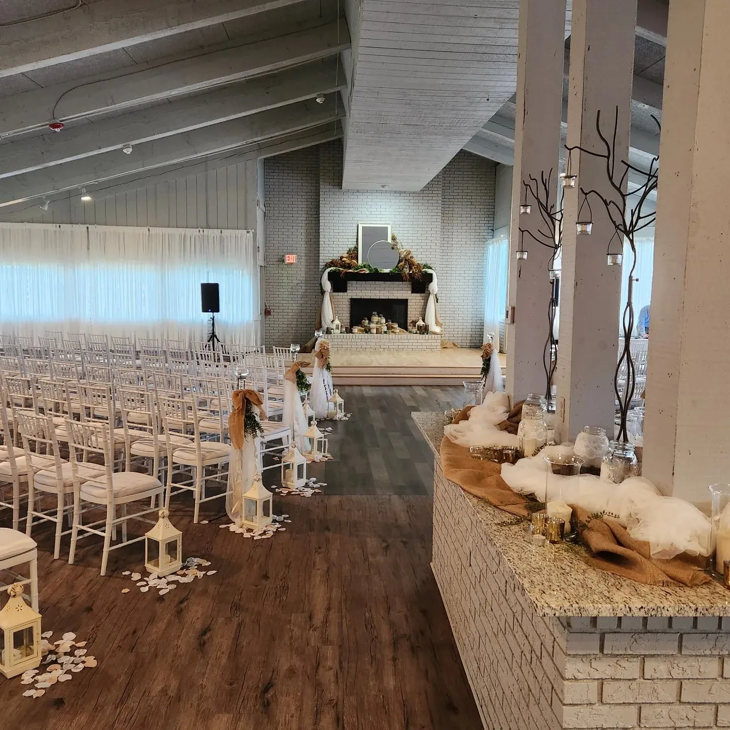 Wedding reception decor at The Little Cottage